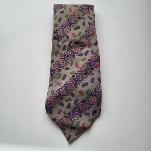 Missoni Cravatte 100% Silk Vintage Floral Striped Confetti Tie Necktie